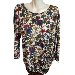 Angels
Forever Young Blouse/Top/Shirt Blue/Red Floral Print Lace Size XL